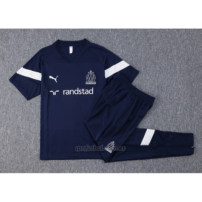 Chandal del Olympique Marsella Manga Corta 2022-2023 Azul